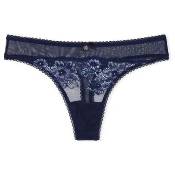 Shimmer Lace Front Thong - Picture 1 of 3